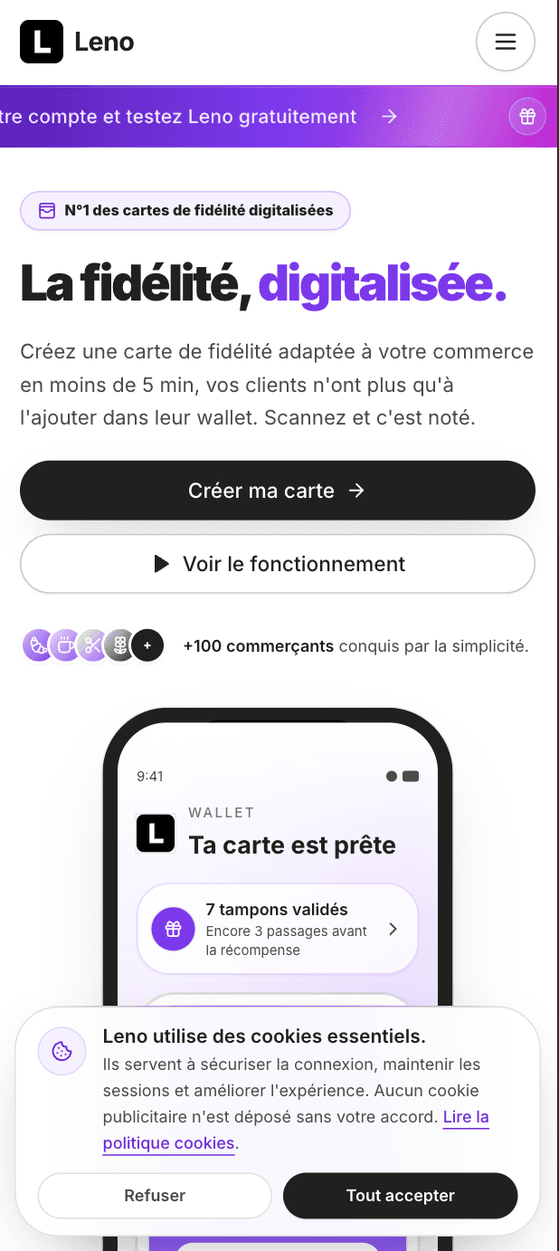 Version mobile de Leno Fidélité